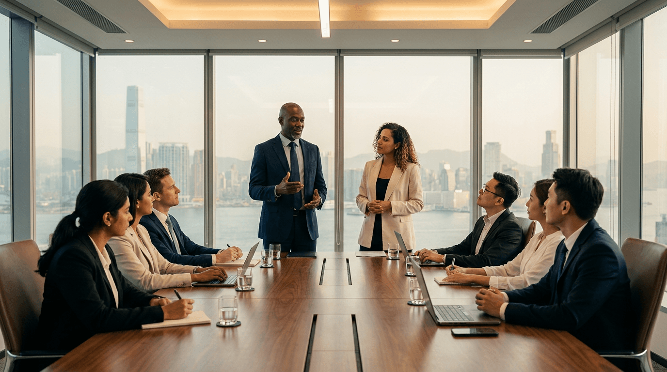 African business leaders in a boardroom
